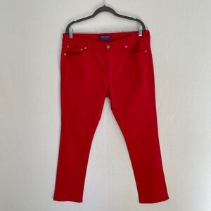RALPH LAUREN PURPLE LABEL Women’s Size 32 160 Collection Red Slim Fit Jeans